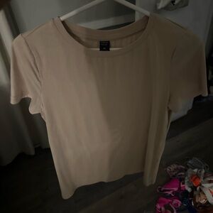 H&M Beige Short Sleeve Women's Tee